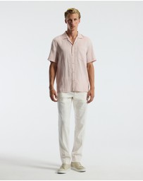 Calibre - Washed Twill Short Sleeve Shirt Musk