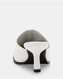 Steve Madden - Dempsey White Leather Heels