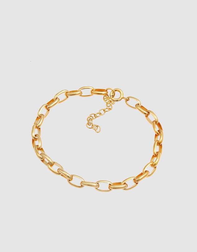 Elli Jewelry - Link Chain Bracelet in Gold-Plated 925 Silver