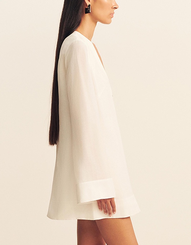 Shona Joy - Paloma Plunged Long Sleeve Mini Dress