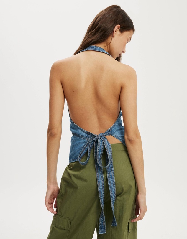 Cotton On - Avery Wrap Denim Top
