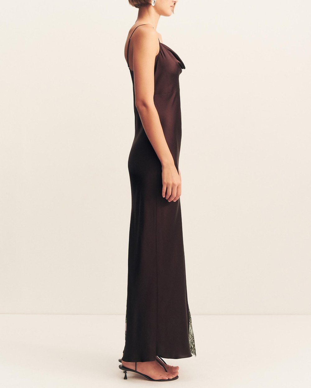 knee length dresses for ladies Allegra Lace Panelled Mini Dress | Ivory | Dresses main image 0