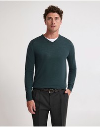 Oxford - Basic V-Neck Pure Wool Pullover