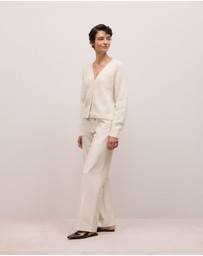 Trenery - Brushed Alpaca Cardigan in Marshmallow