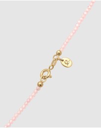 Elli Jewelry - Necklace Quartz Beaded Summer 925 Sterling Silver Gold-Plated