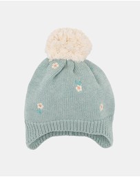 Bebe by Minihaha - Fern Organic Embroidered Knit Beanie - Babies-Kids