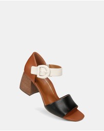 Vionic - Chardonnay Heeled Sandal - Tan/Black/Cream