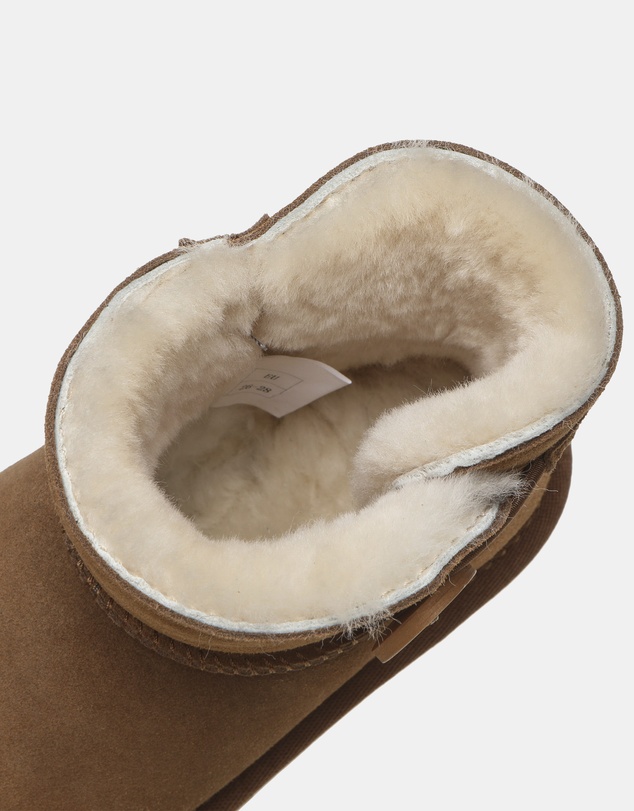 EVERAU - Australian Shepherd Ugg Nolan Kids Mini Button Cow Suede Upper UGG Boots