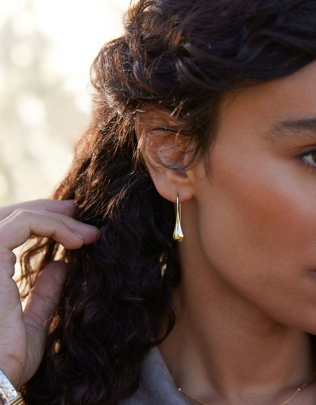 Najo - My Silent Tears Yellow Gold Earring
