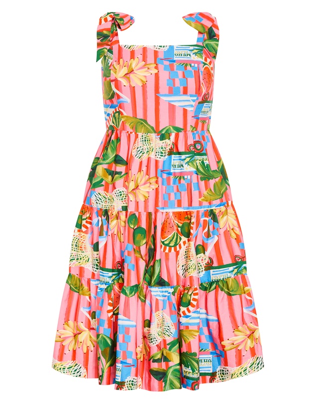 City Chic - Plus size Holiday Print Midi Dress - pink