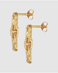 Elli Jewelry - Earrings Stud Colourful with Labradorite Topaz Moonstone in 925 Sterling Silver
