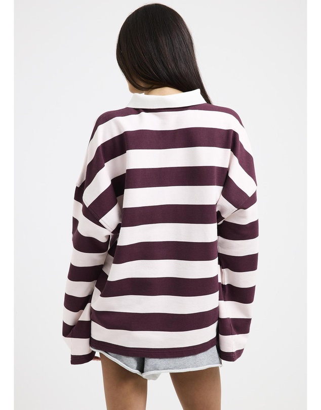 Subtitled - Portland Striped Polo Sweat Shirt