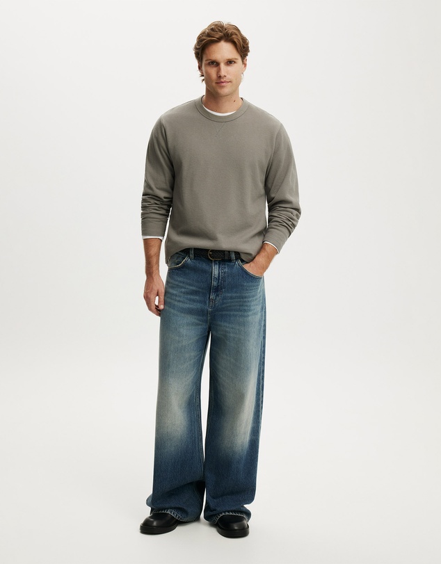 Cotton On - Cropped Fit Textured Long Sleeve