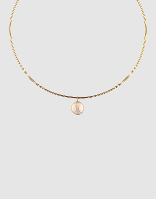 Elli Jewelry - Necklace Women Elegant White Shell Pearl 925 Sterling Silver Gold Plated