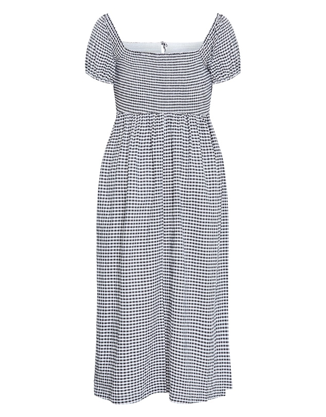 City Chic - Plus size Abbie Short Sleeve Gingham Dress - black