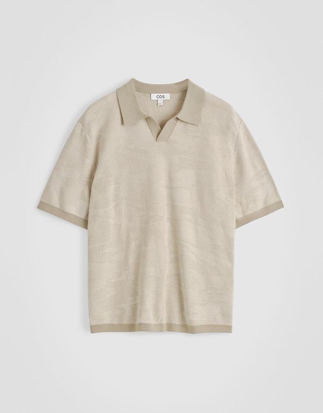 COS - Cotton-Jacquard Polo Shirt
