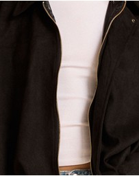 MVN - Faux Suede Bomber Jacket