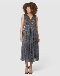 Pink Dusk by Curve Project - Sparkle Bright Midi Dress