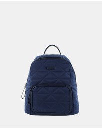 Pierre Cardin - Pierre Cardin Nylon Quilted Backpack