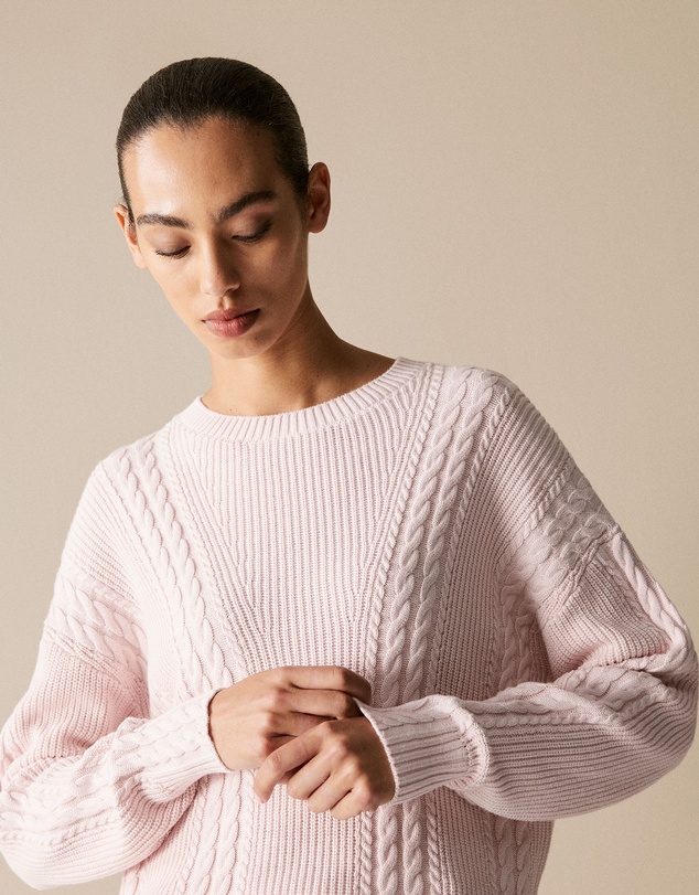 Trenery - Cotton Cashmere Cable Pullover