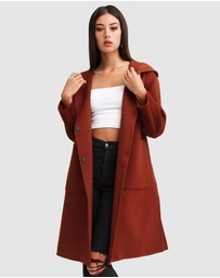 Belle & Bloom - Walk This Way Wool Blend Hooded Coat