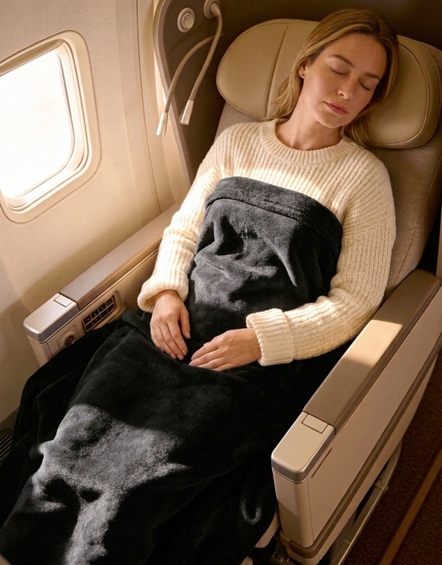 Milleni - Milleni Travel Blanket in Black