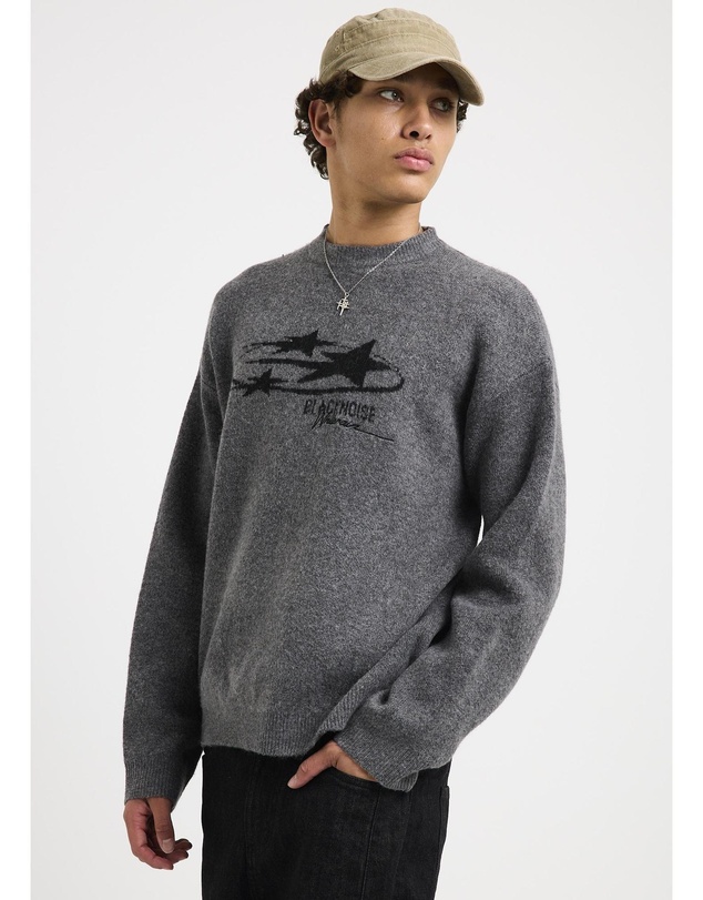 Black Noise White Rain - Rapture Knit Crew Jumper