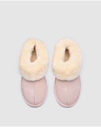 EVERAU - EverAU Ugg Homey Slipper Suede Cow Suede Upper House Shoes