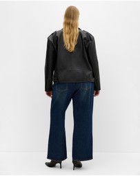 City Chic - Jule Faux Leather Biker Jacket