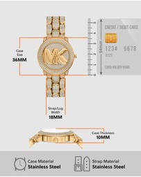 Michael Kors - Phoebe Gold Tone Analogue Watch