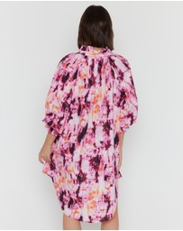 ALEXANDRA - Ollie Dress Pink Textured Print