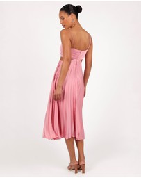 Petal & Pup - Niamh Midi Dress - Poppy Pink