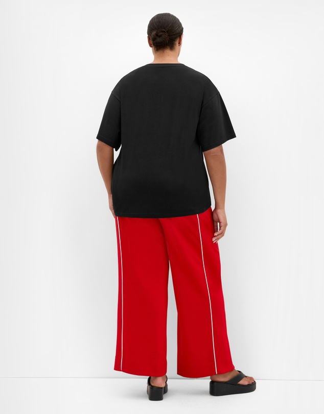 City Chic - Plus size Laid Back Cali Tee - black