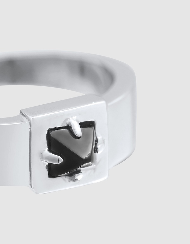 Kuzzoi - ICONIC EXCLUSIVE - Onyx Signet Ring in 925 Sterling Silver