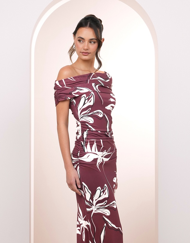 Pilgrim - Winry Print Mesh Maxi Dress