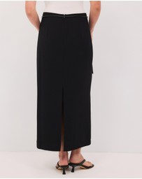 Calli - Mila Crepe Midi Skirt