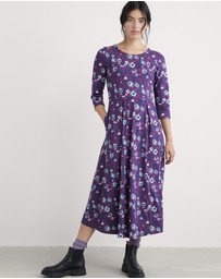 Seasalt - Seasalt Cornwall Purple Veronica Midi Dress Jersey
