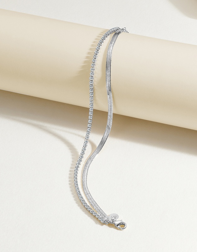 Mestige - Twilight Duo Bracelet - Silver Plated