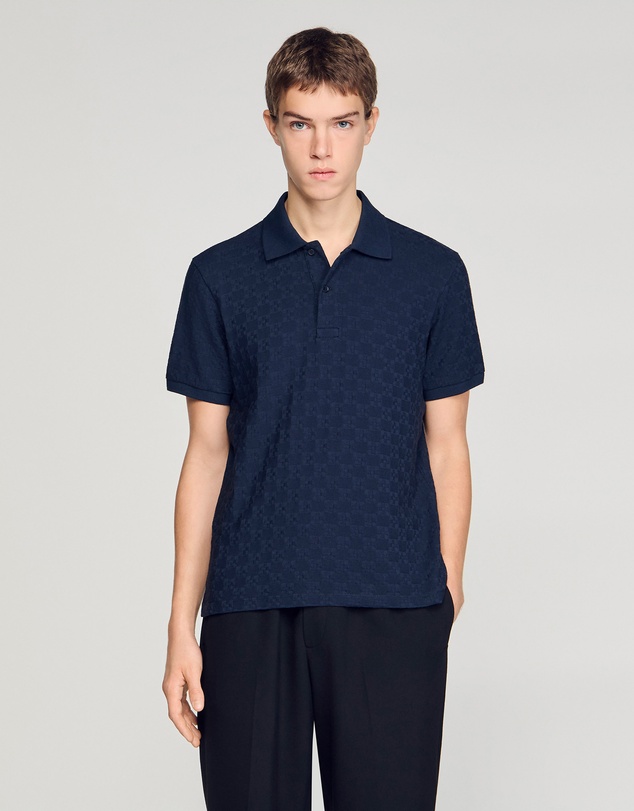 Sandro - Jersey Cross Polo Shirt