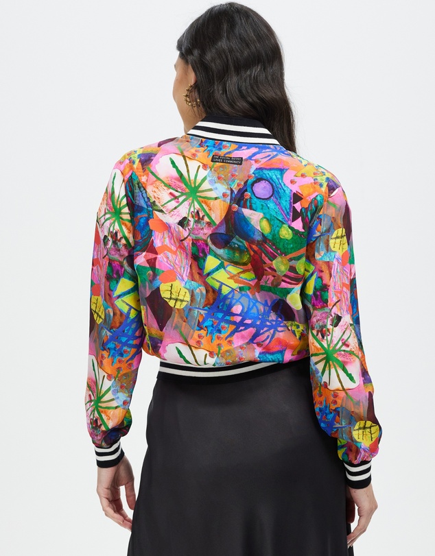The Social Outfit - Silk Aviator Jacket - Amplify