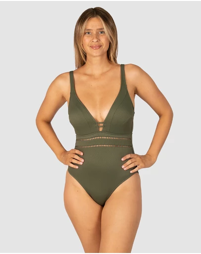 Baku Swimwear - Rococco C/DD Cup Plunge One Piece Swimsuit