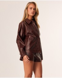 SNDYS - Wendy Croc Faux Leather Jacket