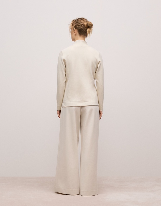 Trenery - Ponte Drawcord Wide Leg Pant in Stone
