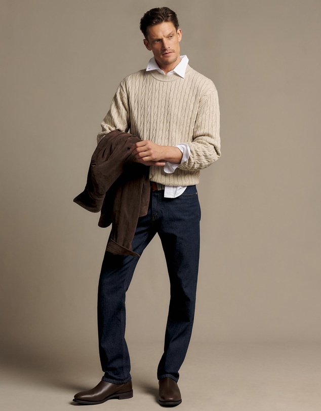 R.M.Williams - Jones Cotton Cable Crew Knit