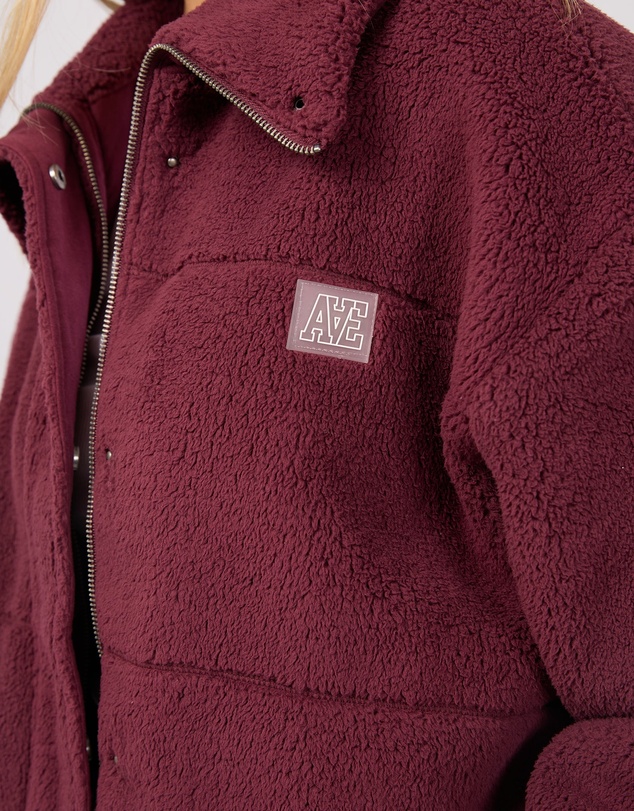 All About Eve - Cosy Club Teddy Jacket Wine