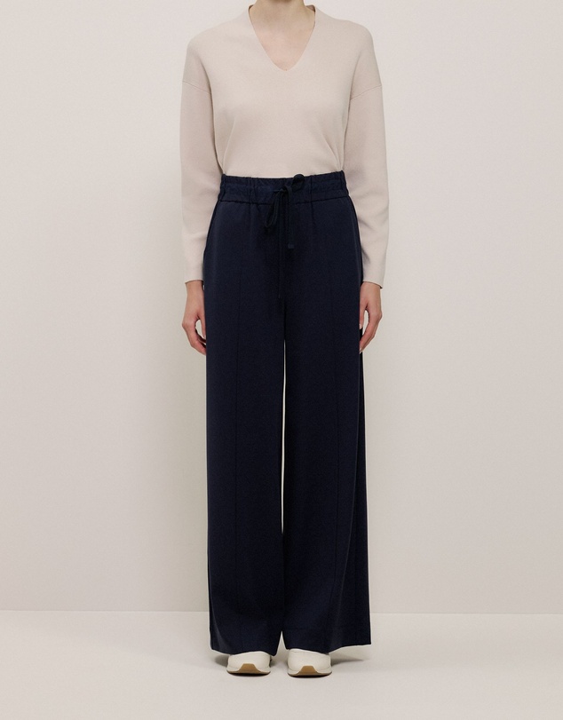 Trenery - Ponte Wide Leg Travel Pant in Night Sky