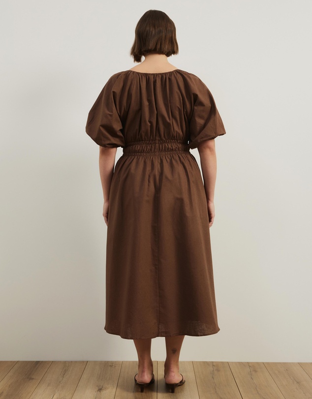 Atmos&Here Curvy - Darla Linen Blend Midi Dress