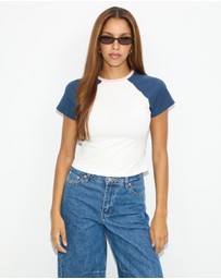 Dazie - Playball Short Sleeve Raglan T-Shirt