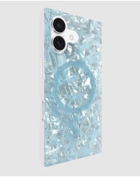 Flaunt - Flaunt Square Icy Blue Pearl MagSafe Case for 17 iPhone