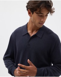 AERE - Premium Linen Blend Relaxed Knit Polo